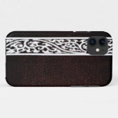 茶色モダン革 Case-Mate iPhoneケース (裏面(横))