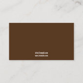 茶色モダン馬写真馬術 名刺 (裏面)