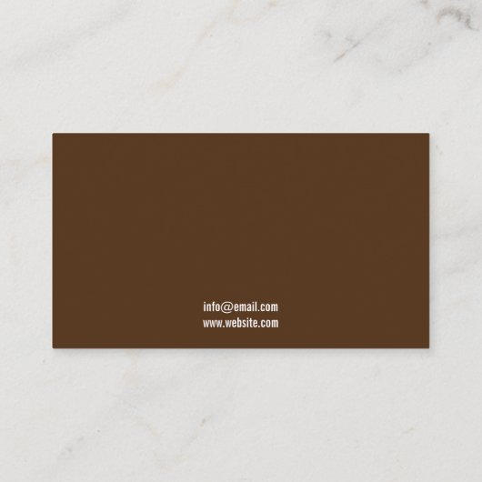 茶色モダン馬写真馬術 名刺 (裏面)