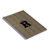 茶色モダン黒可愛いスパイラルフォトノート ノートブック (右側)