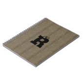 茶色モダン黒可愛いスパイラルフォトノート ノートブック (左側)