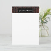 茶色ユニークの蛇の皮膚パターン サンキューカード (スタンド正面)