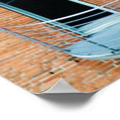 茶色レンガ壁建物 ポスター (角)