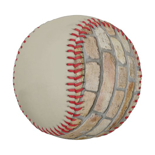 茶色レンガ壁Aノベルティデザイン 野球ボール (アングル)