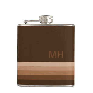 茶色ヴィンテージモノグラム フラスク