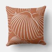 茶色伝統的海殻パターン装飾用クッション クッション (裏面)