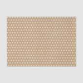 茶色動揺してのクラフトにフェイク白い素朴ドット 薄葉紙 (正面)