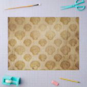 茶色動揺してのデコページの貝殻 薄葉紙 (クラフト)