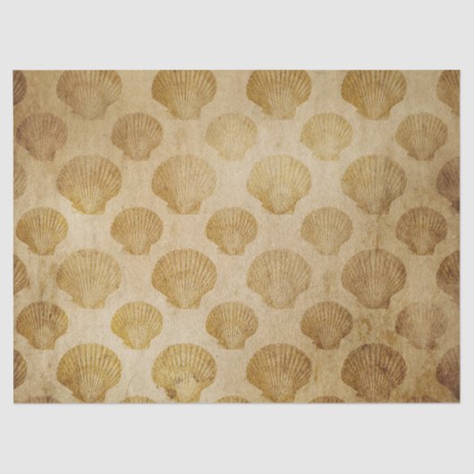 茶色動揺してのデコページの貝殻 薄葉紙 (正面)