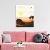 茶色図解入りの、写真付きの表示キャンバス キャンバスプリント (インサイチュ (リビング))