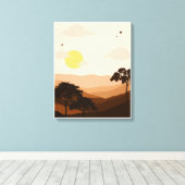 茶色図解入りの、写真付きの表示キャンバス キャンバスプリント (インサイチュ (ウッドフロア))