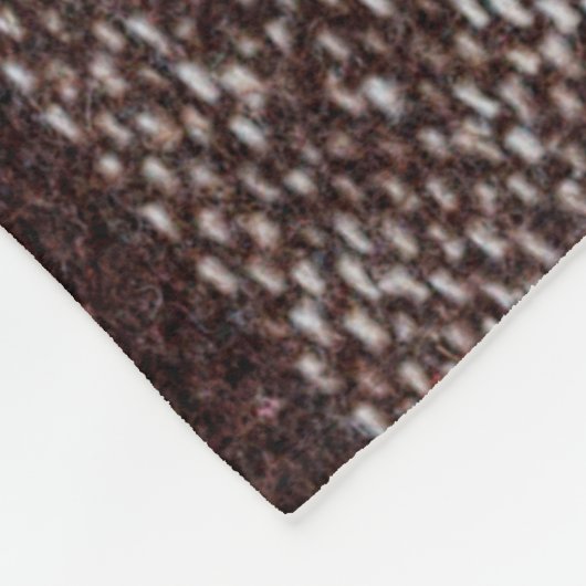 茶色市松模様にのウールの格子縞の布地のテクスチャ。タータンチェック  フリースブランケット (角)