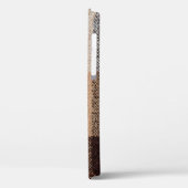 茶色市松模様にのウールの格子縞の布地のテクスチャ。タータンチェック  Case-Mate iPhoneケース (裏面 / 左)