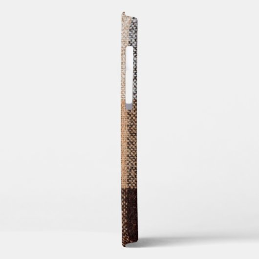 茶色市松模様にのウールの格子縞の布地のテクスチャ。タータンチェック  Case-Mate iPhoneケース (裏面 / 左)