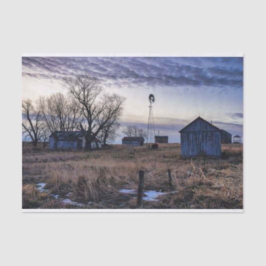 茶色擦り切れたの草原に灰色のバー 薄葉紙 (正面)