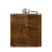 茶色擦り切れた革 フラスク (裏面)