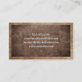 茶色擦り切れた革 名刺 (裏面)