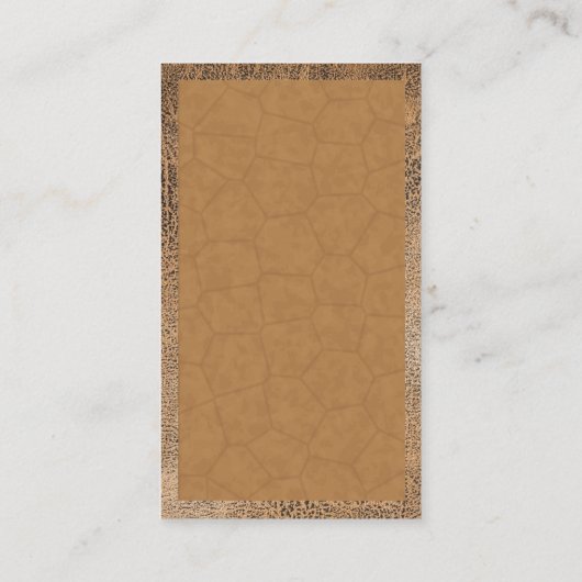 茶色擦り切れた革 名刺 (裏面)