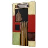 茶色数々のの葉を絵画持つ着色パネル クリップボード (左)