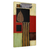 茶色数々のの葉を絵画持つ着色パネル クリップボード (右)