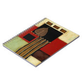 茶色数々のの葉を絵画持つ着色パネル ノートブック (左側)