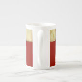 茶色数々のの葉を絵画持つ着色パネル ボーンチャイナマグカップ (裏面)