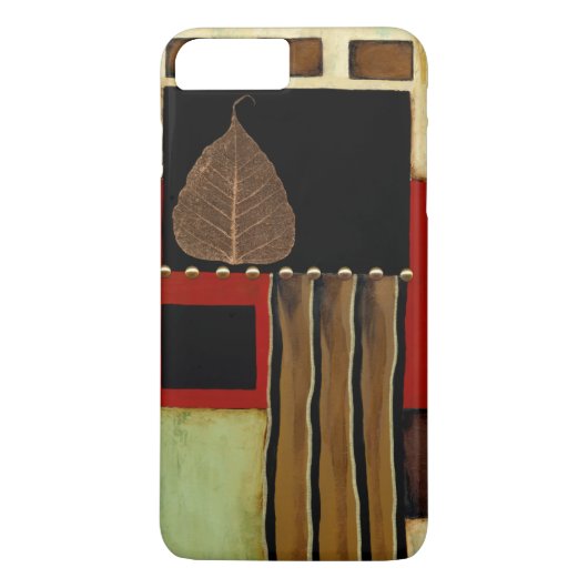 茶色数々のの葉を絵画持つ着色パネル Case-Mate iPhoneケース (裏面)