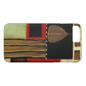 茶色数々のの葉を絵画持つ着色パネル Case-Mate iPhoneケース (裏面(横))