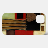 茶色数々のの葉を絵画持つ着色パネル Case-Mate iPhoneケース (裏面 (横))