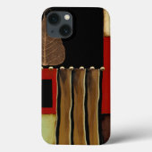 茶色数々のの葉を絵画持つ着色パネル Case-Mate iPhoneケース (裏面)