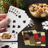 茶色数々のの葉絵画を持つパネル トランプ (インサイチュ)