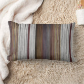 茶色数々の、錆、灰色の色の織物 ランバークッション (ブランケット)