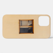 茶色木枠ガラス窓 Case-Mate iPhoneケース (裏面 (横))