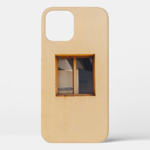 茶色木枠ガラス窓 iPhone 12ケース