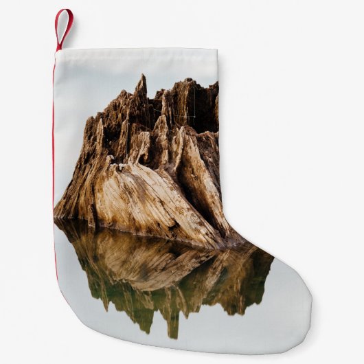 茶色木枠 スモールクリスマスストッキング (正面)