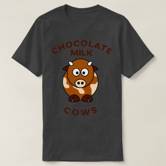 茶色来牛のチョコレートミルク Tシャツ (デザイン正面)