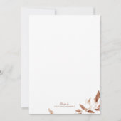 茶色水色紅葉結婚式招待状 招待状 (裏面)