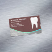 茶色皮鋼歯歯科診療所歯科医 マグネット名刺 (インサイチュ)