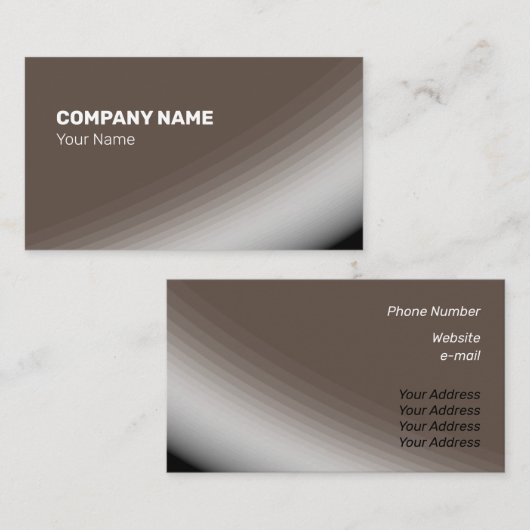 茶色素晴らしの白いシェードとレイ 名刺 (正面/裏面)