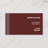 茶色素晴らしモノクロ小ロームバス 名刺 (裏面)