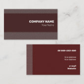 茶色素晴らしモノクロ小ロームバス 名刺 (正面/裏面)