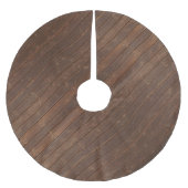 茶色素朴のオーク材 ブラッシュドポリエステルツリースカート (正面)