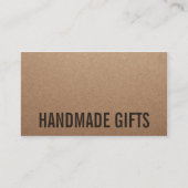 茶色素朴のクモダンラフト紙手作りの厚紙 名刺 (正面)