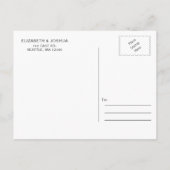 茶色素朴のシンプル書道の日付を保存 案内ポストカード (裏面)