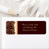 茶色素朴のピーチの松のカスタム円錐形 ラベル (インサイチュ)