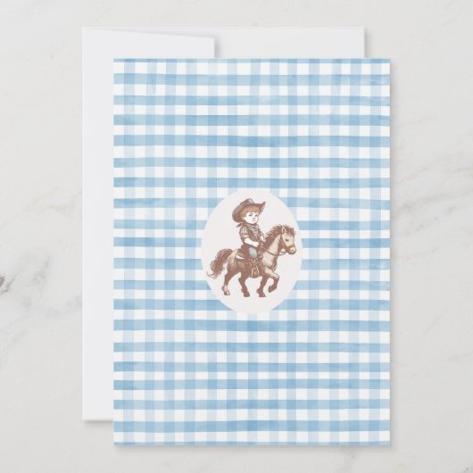 茶色素朴のフレーム西が1歳の誕生日だった 招待状 (裏面)