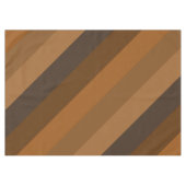 茶色素朴の斜ストライプ線 テーブルクロス (正面(横))