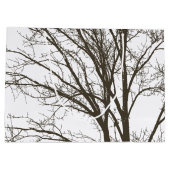 茶色素朴の木の枝 ラージペーパーバッグ (裏面)