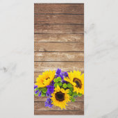 茶色素朴の木ひまわりフローラのメ結婚ニュー プログラム (裏面)