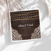 茶色素朴の木結婚のナプキン